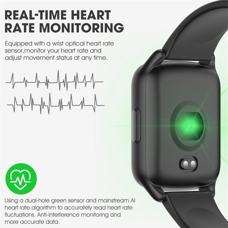 Kw17 slimme horloges voor dames, hartslagmeter voor heren, sporthorloge, berichtherinnering, fitnesstracker voor android en ios