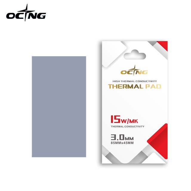 Ocng lämpötyyny 15w/ mk prosessori/gpu näytönohjain emolevyn silikonityyny monikokoinen pehmeä lämmönpoisto silikonityyny: 85 x 45 x 3.0mm