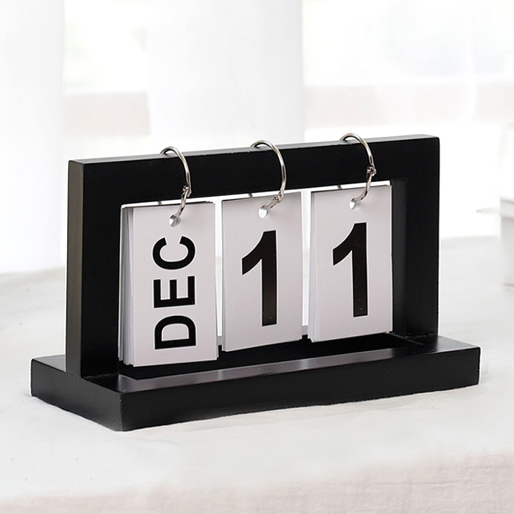 Calendario Vintage de madera para oficina, decoración rústica de escritorio para cafetería, bricolaje