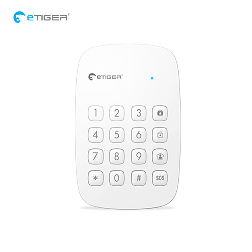 Etier ES-K1A 433MHz Wireless Alarm System Keypad for Remotely Arm/Disarm Alarm Host Etiger ES-K1A Keyboard