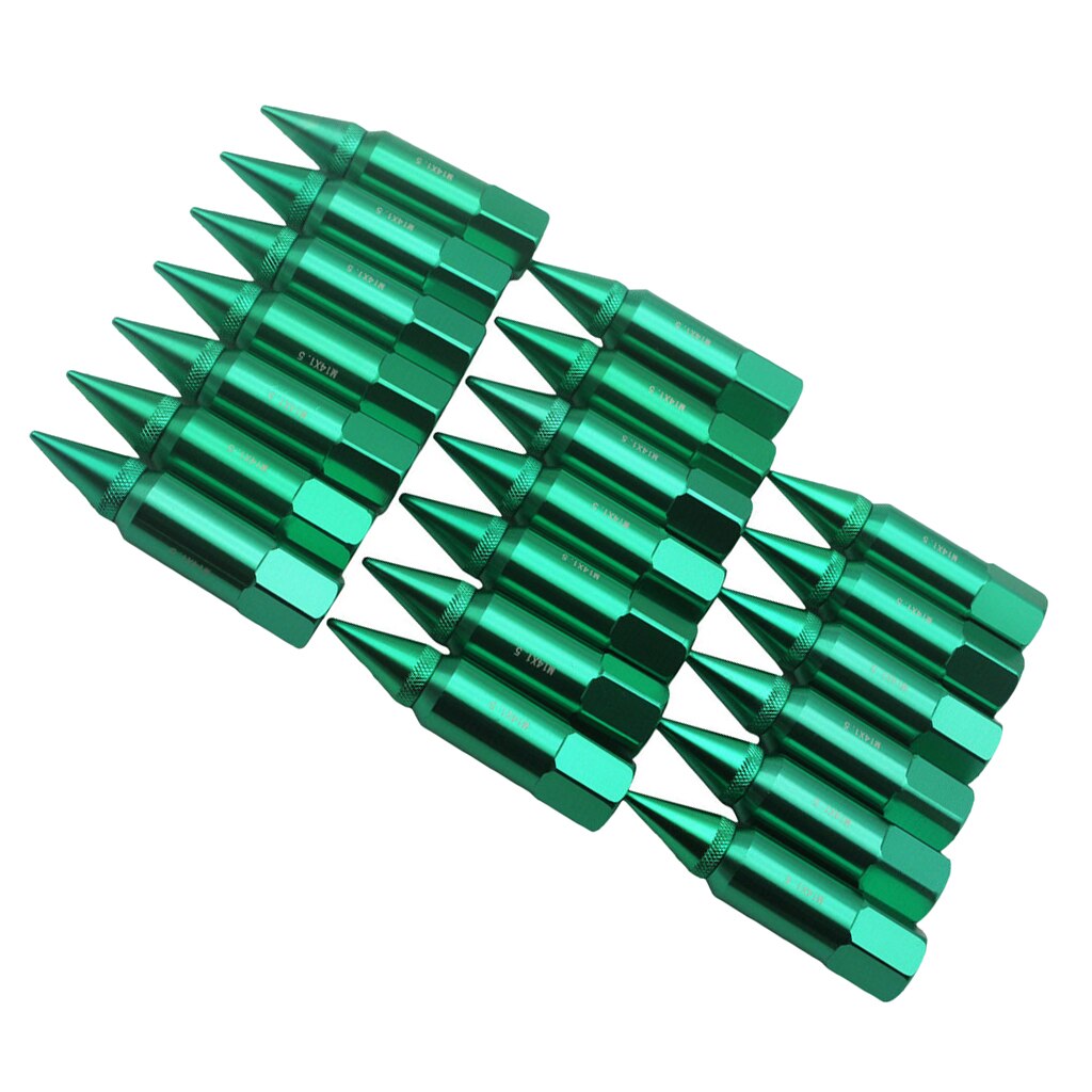 20Pcs M14X1.5 Extended 60Mm Aluminium Tuner Lugs Noten Wielen/Velgen
