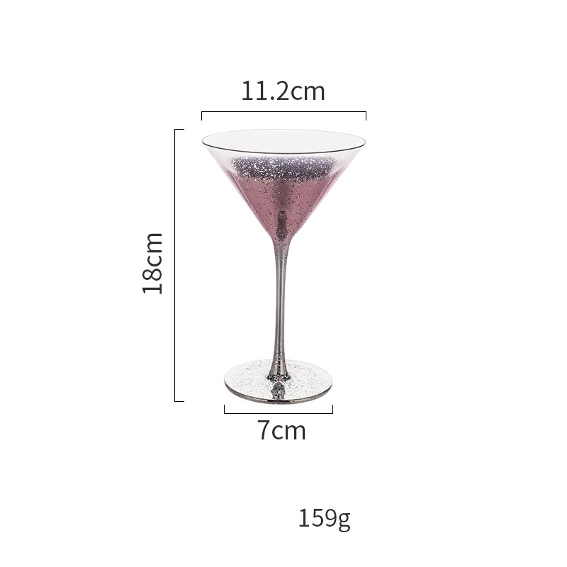 Personlighet stjernehimmel vin glass kopp beger champagne glass hjemme drikke krystall cocktail glass ware bar hotell drinkware: Rose gull 220ml