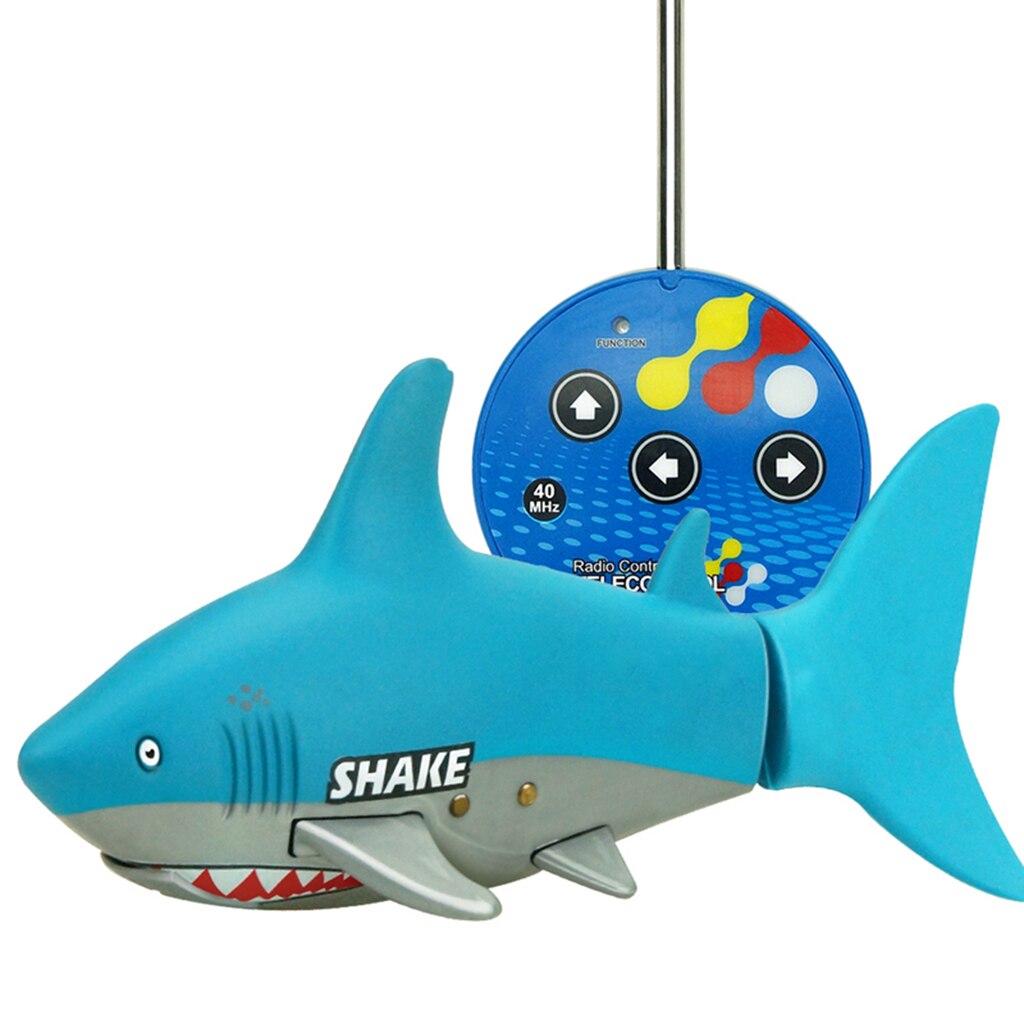Mini Remote Control Shark Swim in Water Christmas for Boys & Girls (Blue)