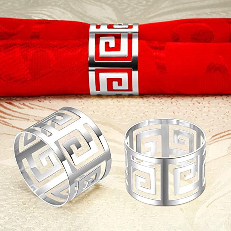 6 stück von hohl Serviette Ring halterung Serviette schnalle Gestell exquisit hause Serviette Halfter dekoration geeignet für hochzeit, Christma