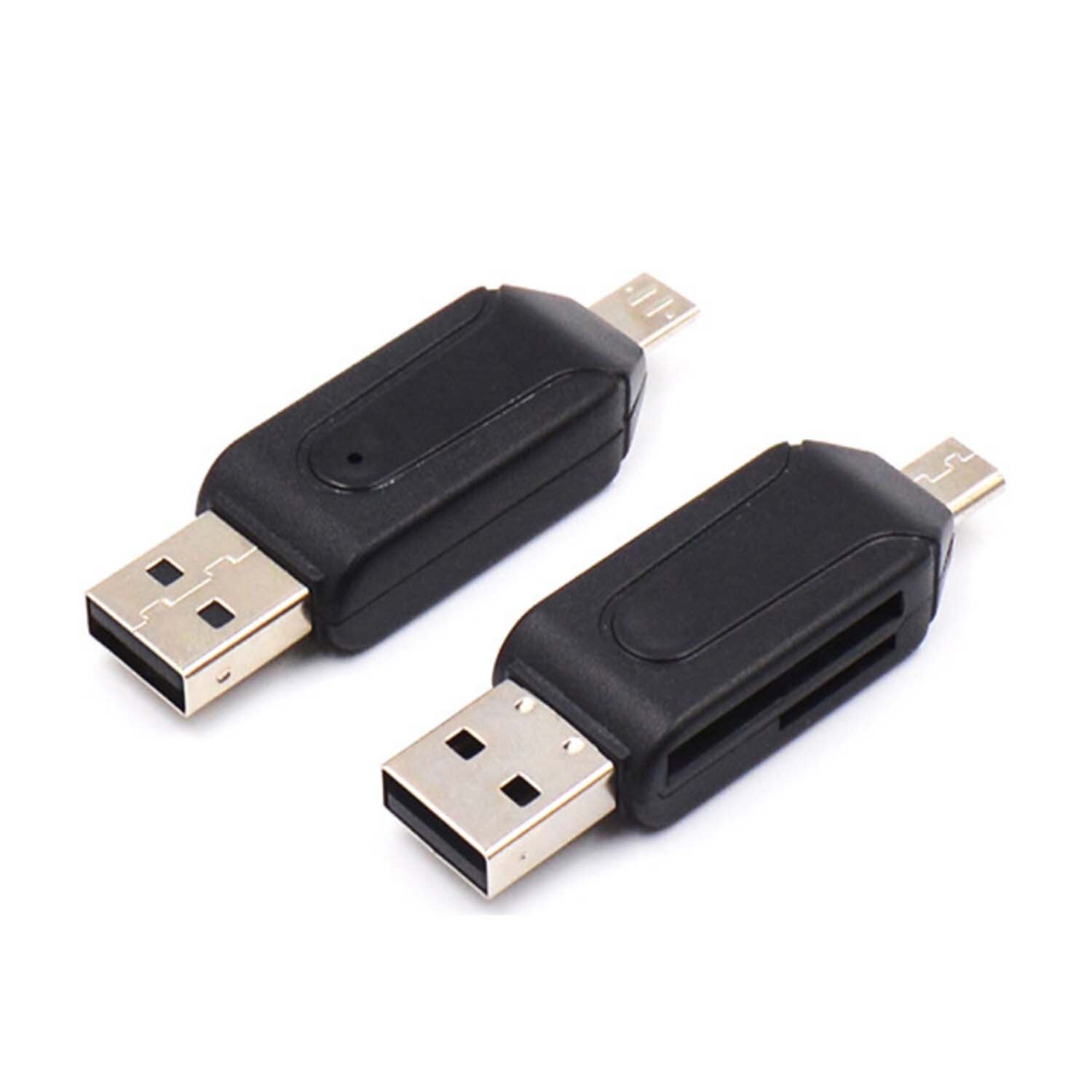 Micro USB 2.0 SD T-Flash MMC SD SDHC TF Memory Card Reader OTG Adapter for Phone PC Tablet