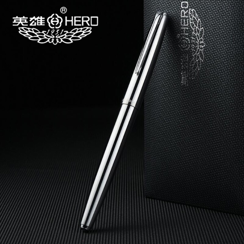 ! Bolígrafo estilográfico Original Hero 100, caja de lujo, , bolígrafo de escritura de negocios de Metal