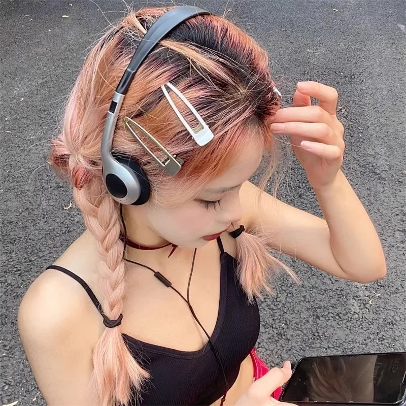 Einfache Metall-Haarspangen im Y2K-Mennium-Stil, hochwertige silberne Haarspangen, Premium-Feeling, süße, coole Haarnadel, leichte Luxus-Haar-Accessoires