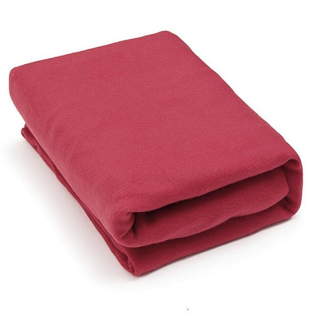 Kvinder mænd varm blød koral fleece kram tæppe med ærmer familie vinter varm uld tæppe kappe sjal med ærmer: Rød
