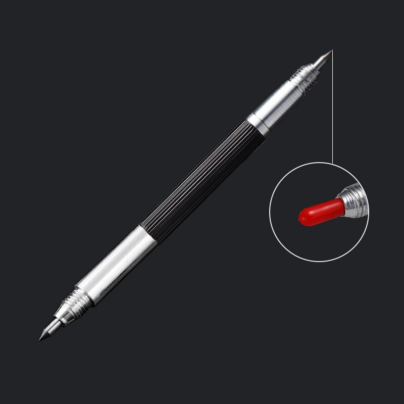 1PCs Portable Alloy Double-headed Tip Scriber Pen Marking Engraving Tools Glass Ceramic Marker Underlined Pen Hand Tools