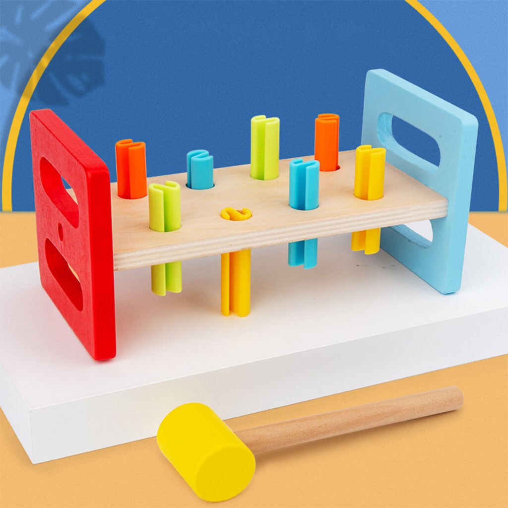 Stack Driving Platform Wood Hammering Pounding Toy Educational Toys