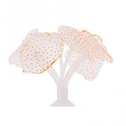 80! Aquarium lumineux en Silicone artificiel, méduse, poisson, ornement sous-marin, décor de maison: Orange