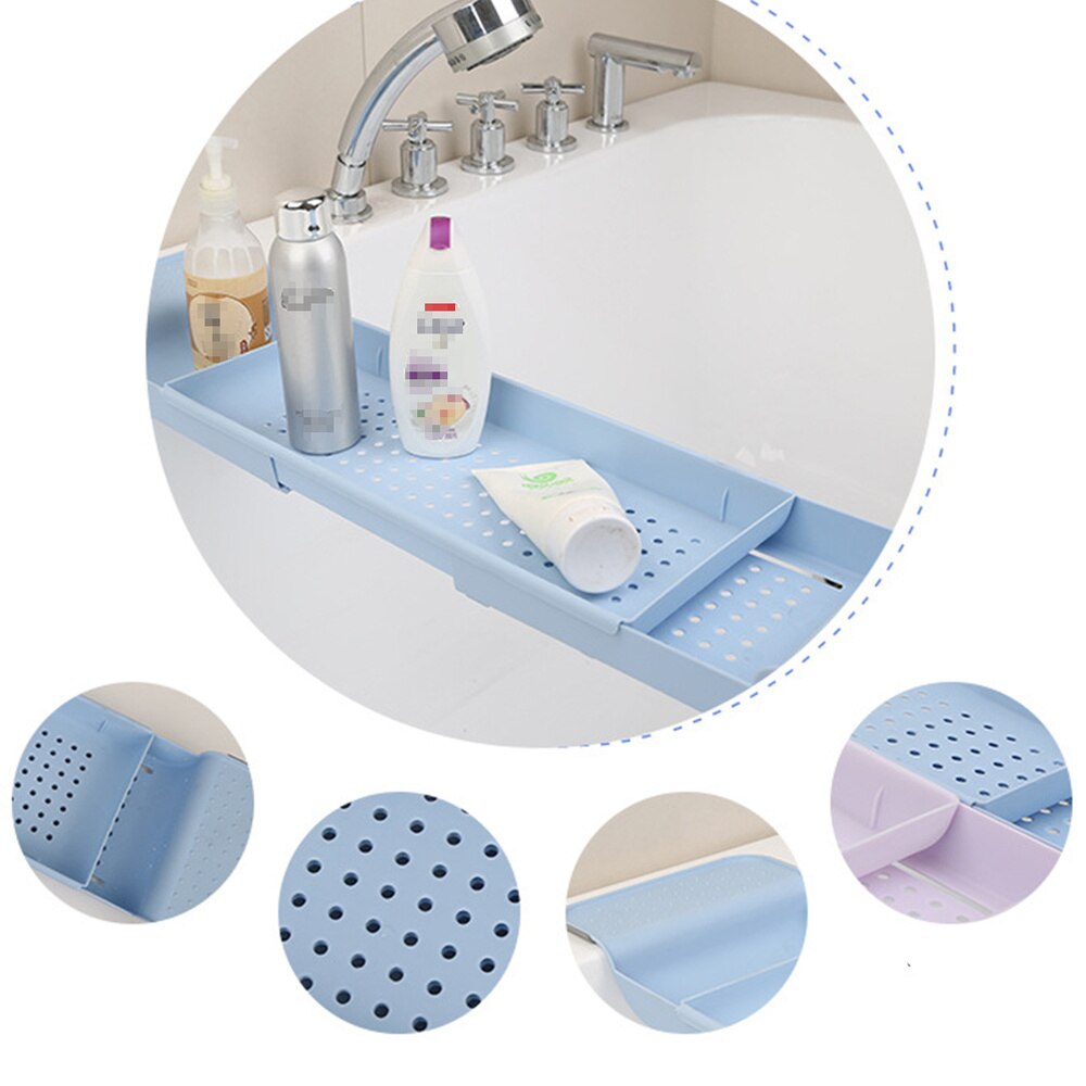 Bandeja escurrible para bañera, organizador de ducha hueco, estante de almacenamiento para baño, gris oscuro