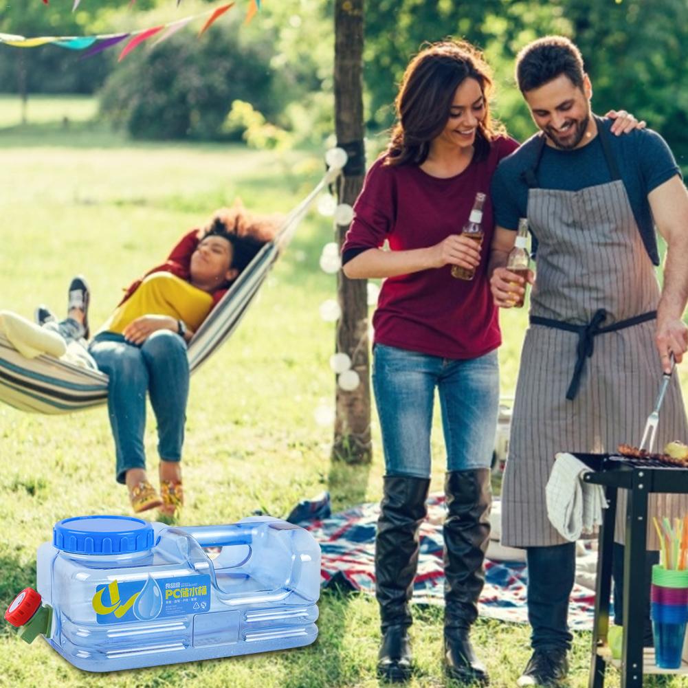 5L PC BPA-Free Reusable Plastic Water Bottle Gallon Replacement Water Bottle Snap On Cap Anti Splash Jug Container