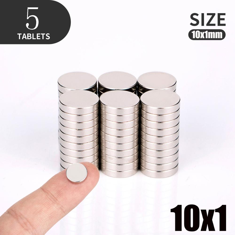 20PCS/Lot 10x1mm 12x2mm 12x1mm Small Round Magnet Round Magnet Strong magnets Rare Earth Neodymium Magnet: 5pcs(10x1)