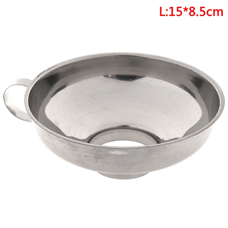 1pc Stainless Steel Wide Mouth Canning Funnel Large Mouth Funnels for Beans Sauces Liquid Oil Grain Salad Dressing Kitchen Tools: large