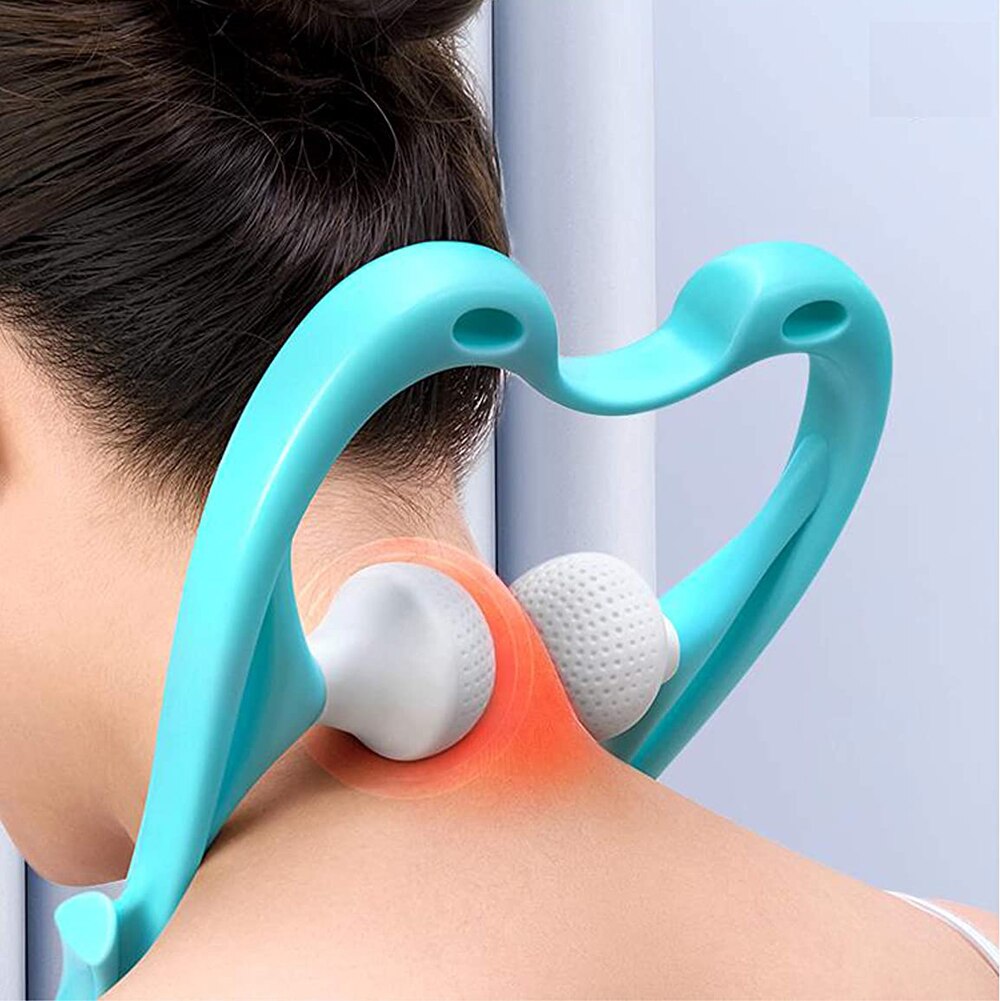 Neck Massager, Shoulder Relaxer Handheld Self Muscle Massage - Lightweight &amp; Portable,with Massage Point for Muscle Relax