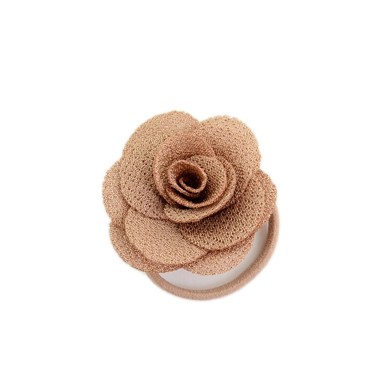Women Big Rose Flower Elastic Hair Ring Girls Hair Bands Elastic Hair Rubber Bands Hair Accessories For Baby Girl Bebe: 08