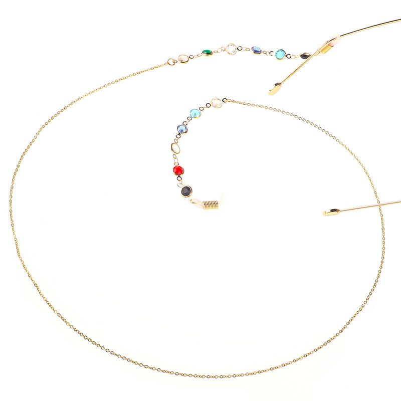 1Pc Brillen Touw Band Strass Kralen Hals Koord Anti Slip Lenzenvloeistof Ketens Zonnebril String Sport Glazen Accessoires