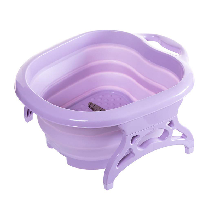 GOALONE-lavabo portátil plegable para pies, cubo para pies, bañera para Spa y pedicura, para viajes: Morado