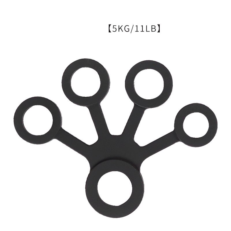 Silicone Hand Grip Finger Exerciser Guitar Simulator Training Stretcher Fitness Trainer Strength Resistance Bands Wrist Expander: 5kg black
