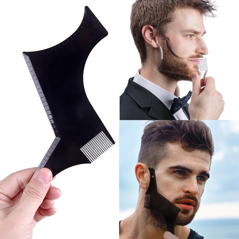 Peigne noir pour hommes, outil de beauté pour les cheveux, modelage de la barbe, modèles de coupe