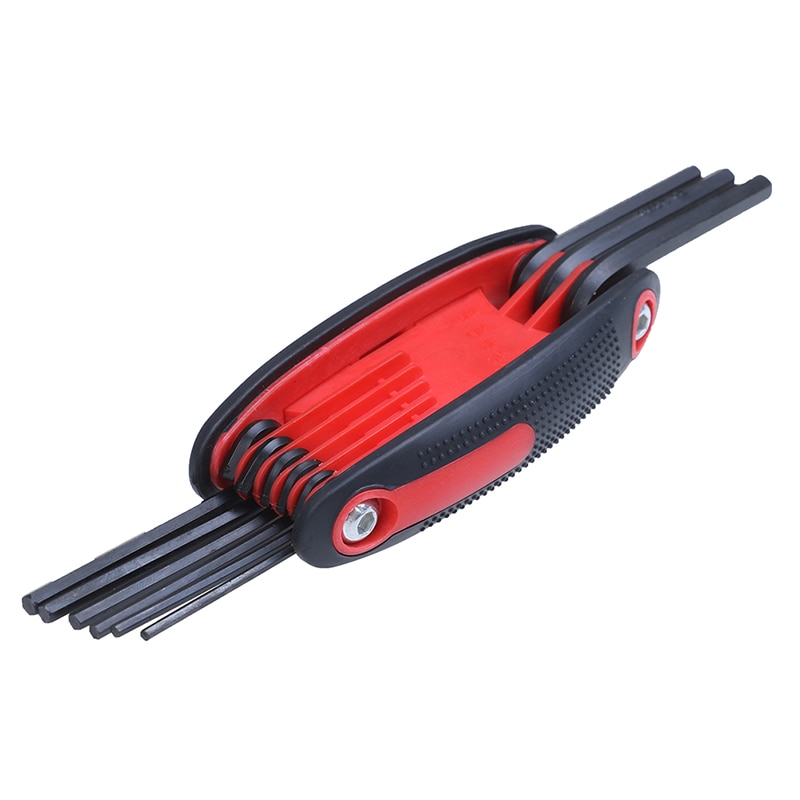 Folding Allen Key Set Hexagon Torque Wrench Tool Set Metric Universal Key Spanner Flat Keys Allen Wrench Hex Key Kit