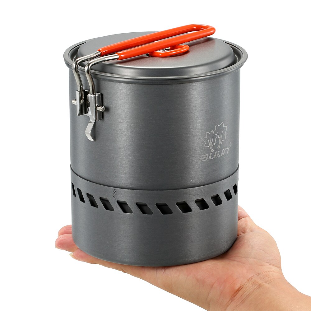 1.5L Outdoor Cook Pot Cooking Equipment Tools Portable Hiking Camping Picnic Backpacking Mountaineering Pot Cookware