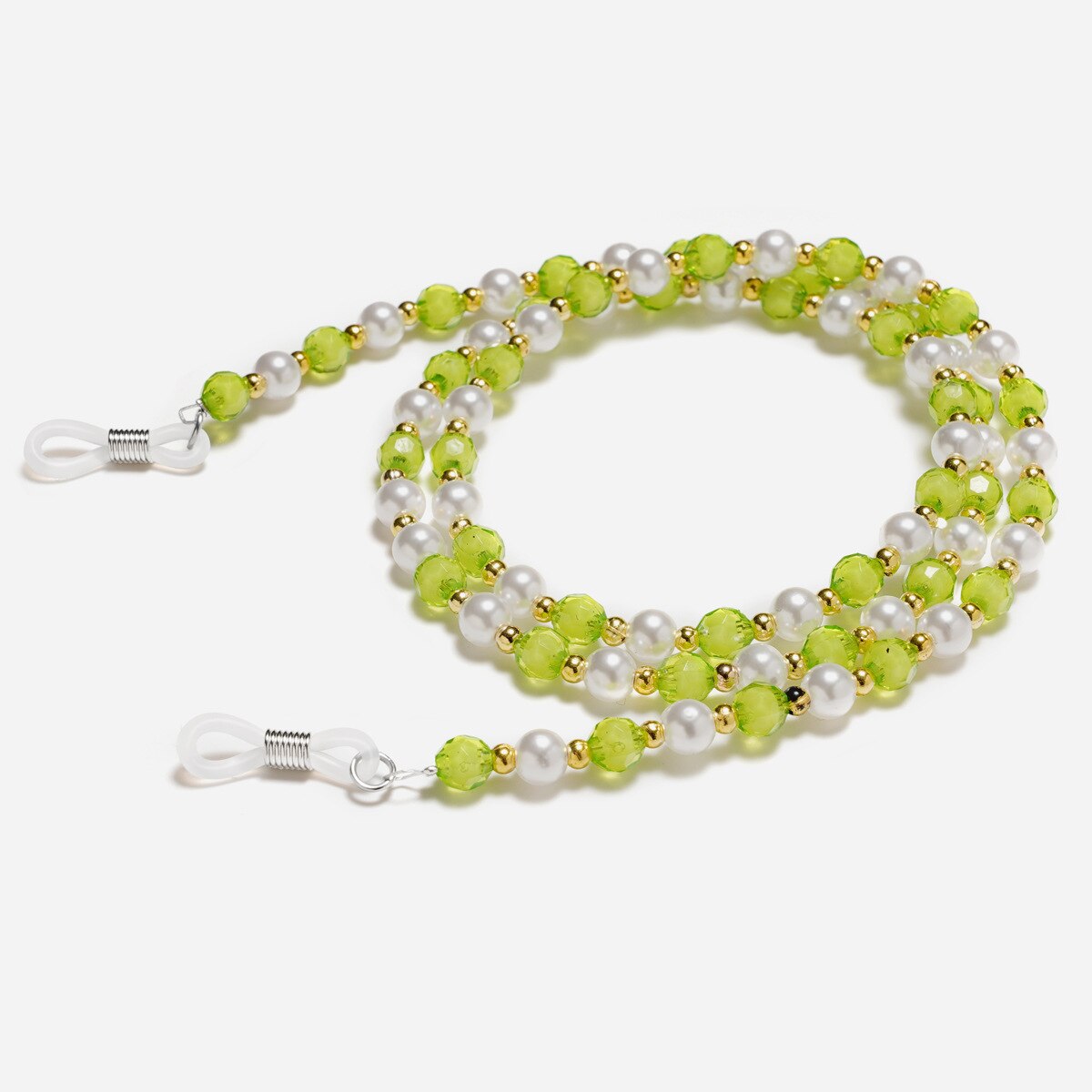 Solbriller perlehals lanyard snor briller solbriller halskæde kæde reb briller snor holder halsstrop reb: Grøn