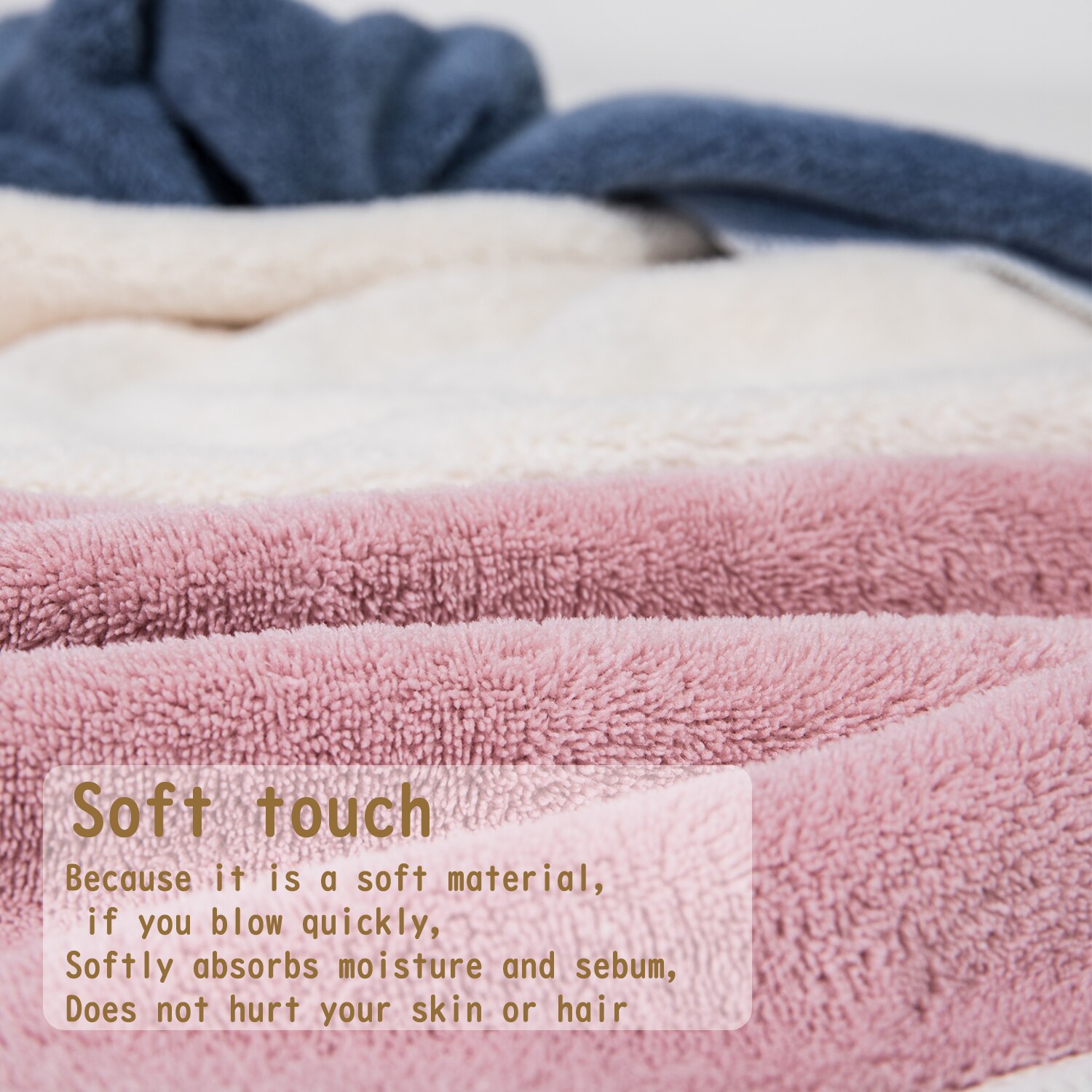 Face towel super soft and super absorbent not easy to fade skin-friendly 100% coral fleece material 35 × 75cm 6 packs