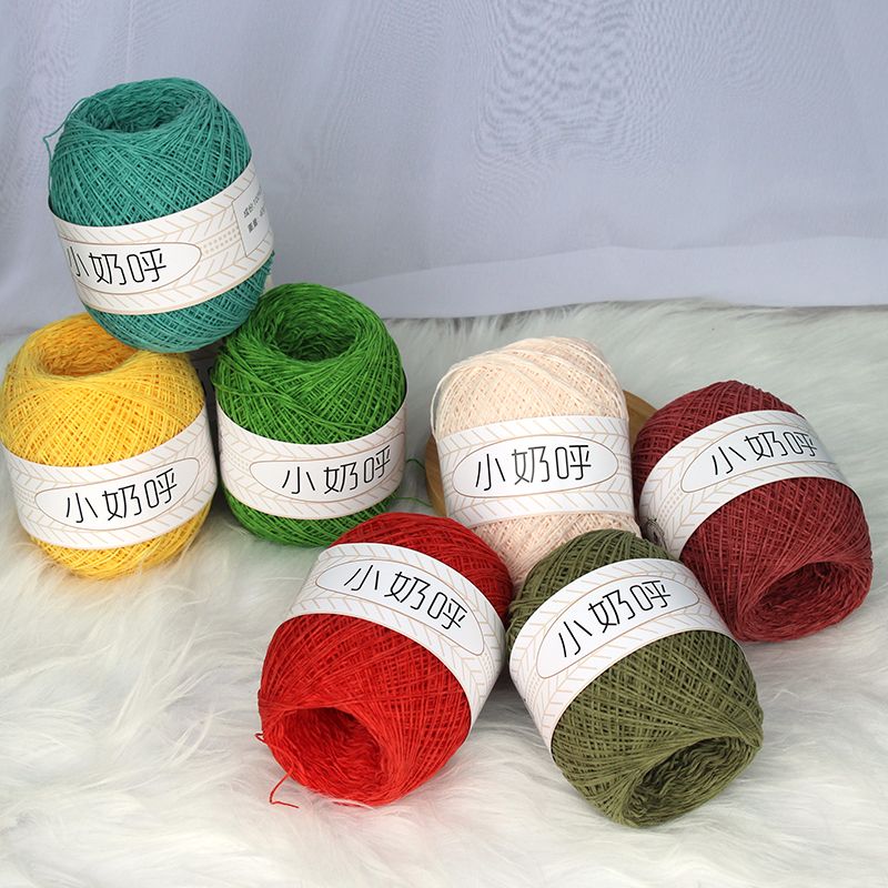 1mm Ultra feines Garn matt Chenille häkeln Hand gewebte Hütte zur Seite fahren Puppe Plüsch garn Milch Baumwollgarn zum Häkeln Chenille Wolle