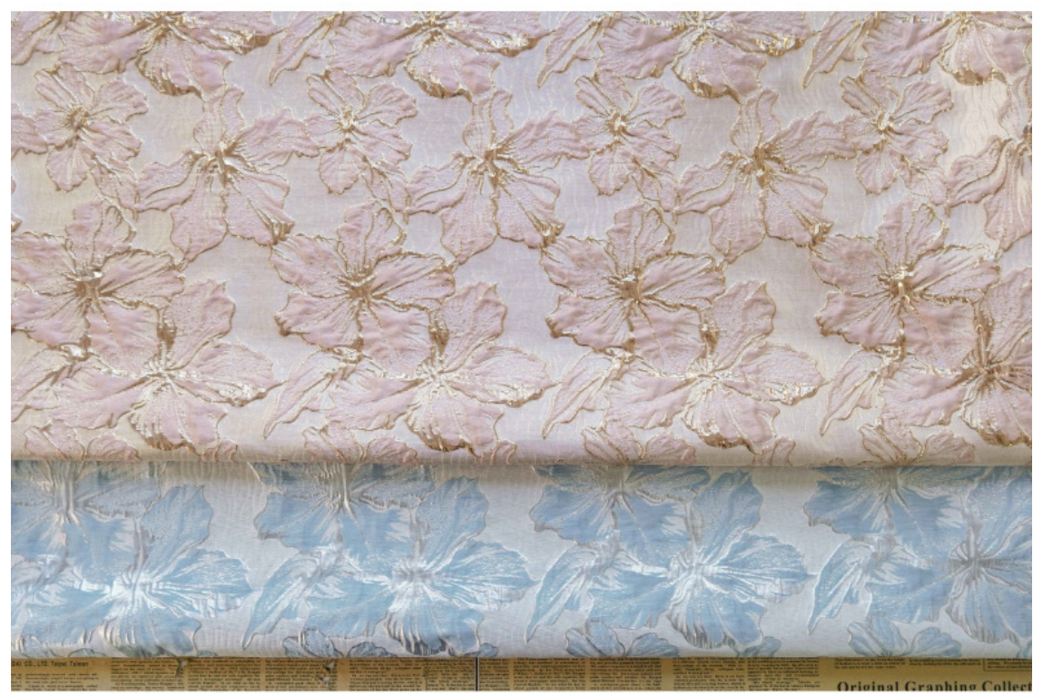 Reliëf Gouden Zijde Elegante Bloem Jacquard Stof Dames Zachte Jurk Pluizige Rok Waszak Diy Naaien Stof