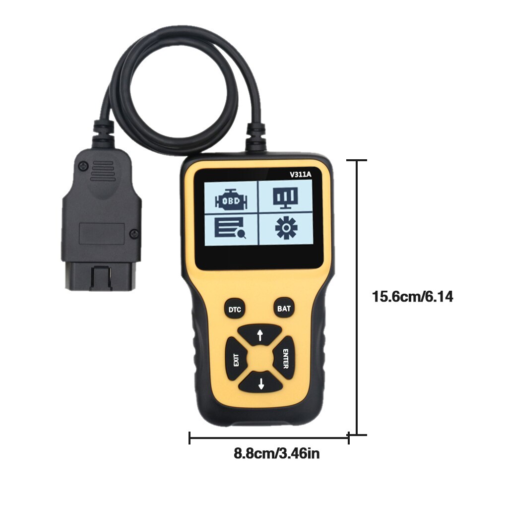 LCD Display Auto OBD Code Reader Fahrzeug OBD2 Scanner Tester Automotive Diagnostic Tool mit Backlit