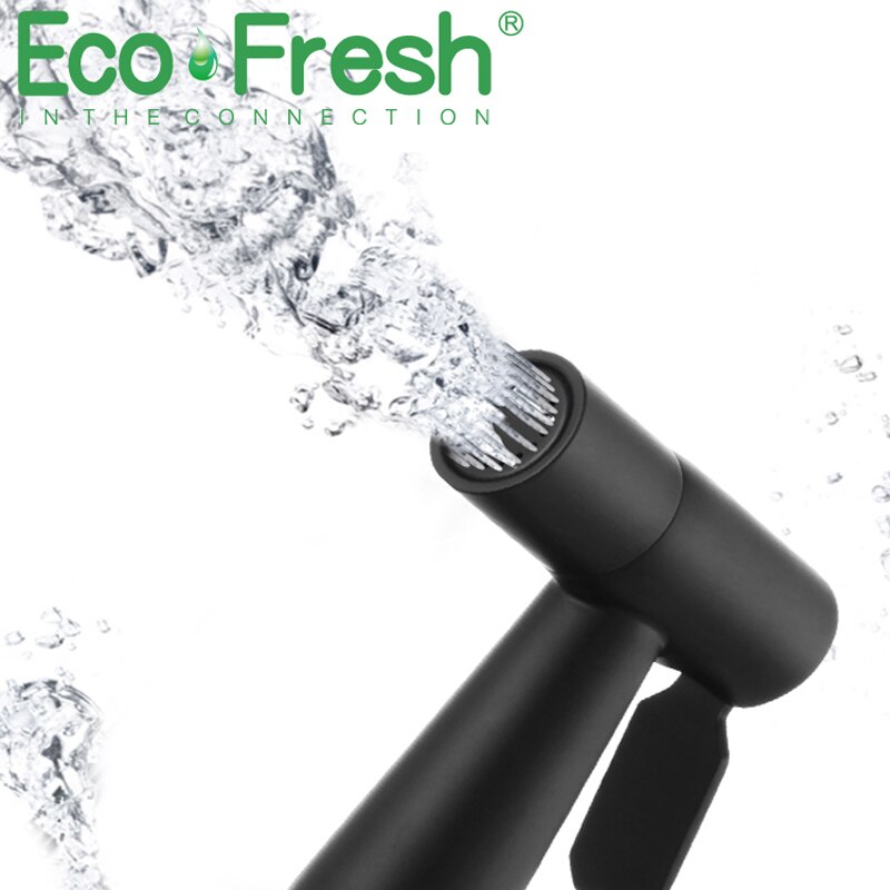 Ecofresh Badkamer Douche Bidet Wc Messing Sproeier Bidets Zwarte Moslim Douche Bidet Kraan Wall Mount Wasmachine Kranen