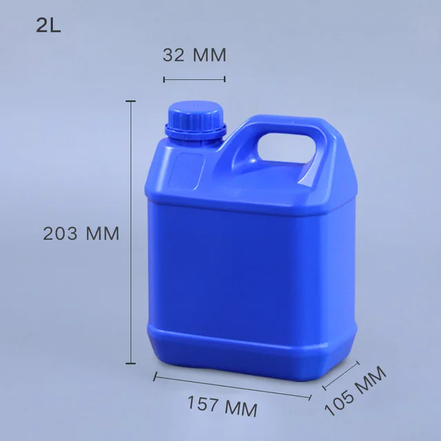 Secchio di plastica per uso alimentare da 2 litri secchio quadrato secchio per imballaggio di alcol sigillato con coperchio bottiglia a pressione di grande capacità: Blu