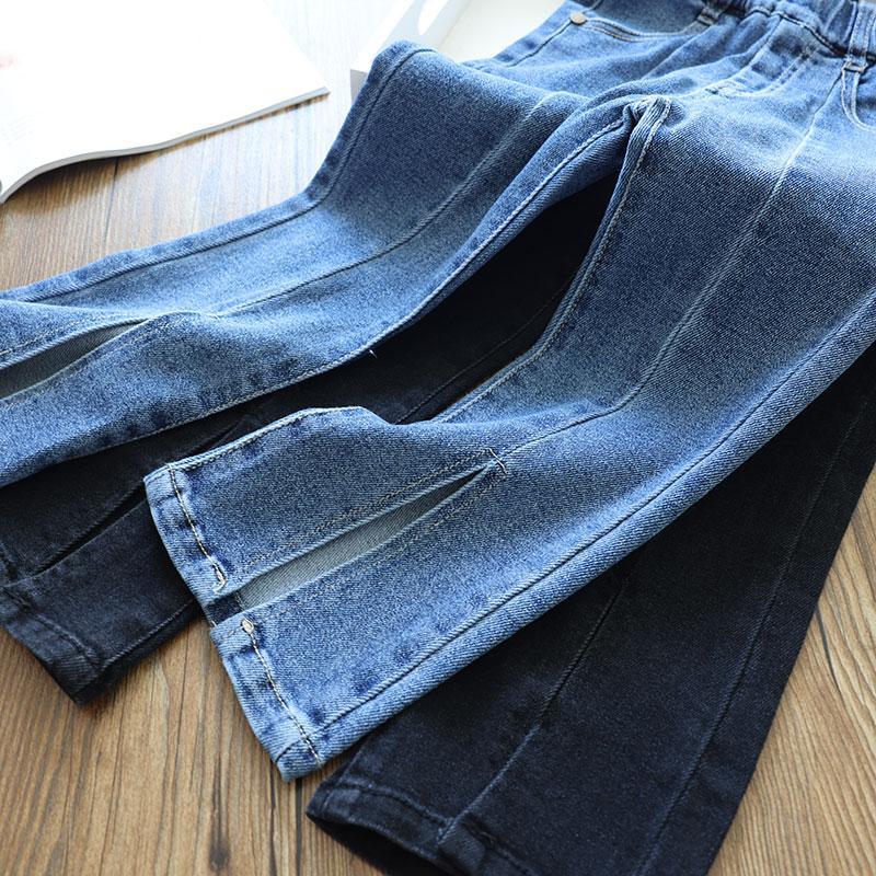 Pantalon en jean évasé pour fille, pantalon en Denim, printemps-automne 2022