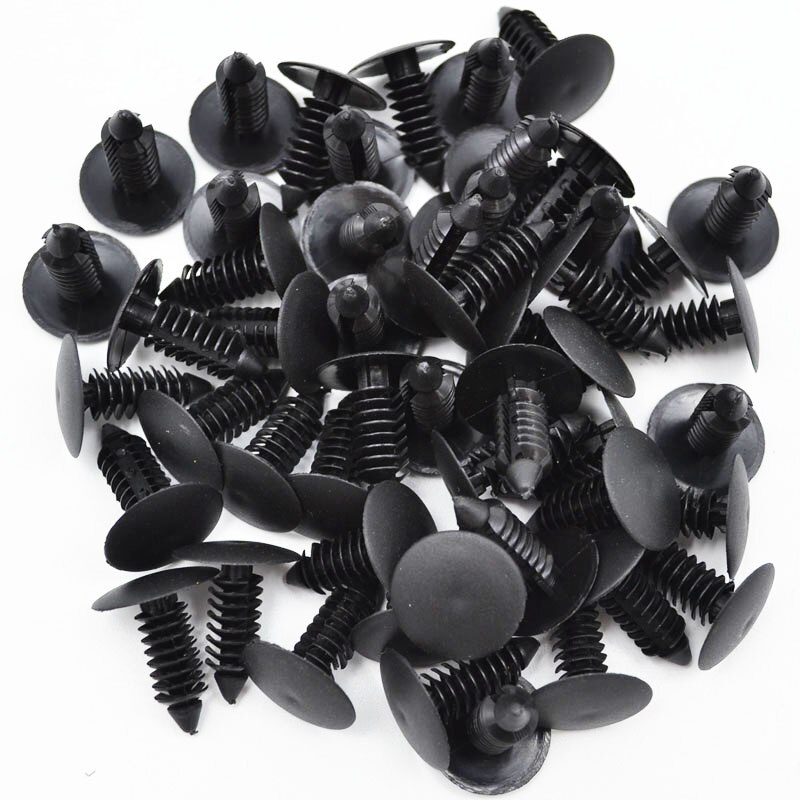 50 stk 8mm plastiknitter clips til buick ford chevy auto befæstelser bil bagagerum tagdør trim panel holder køretøj universal