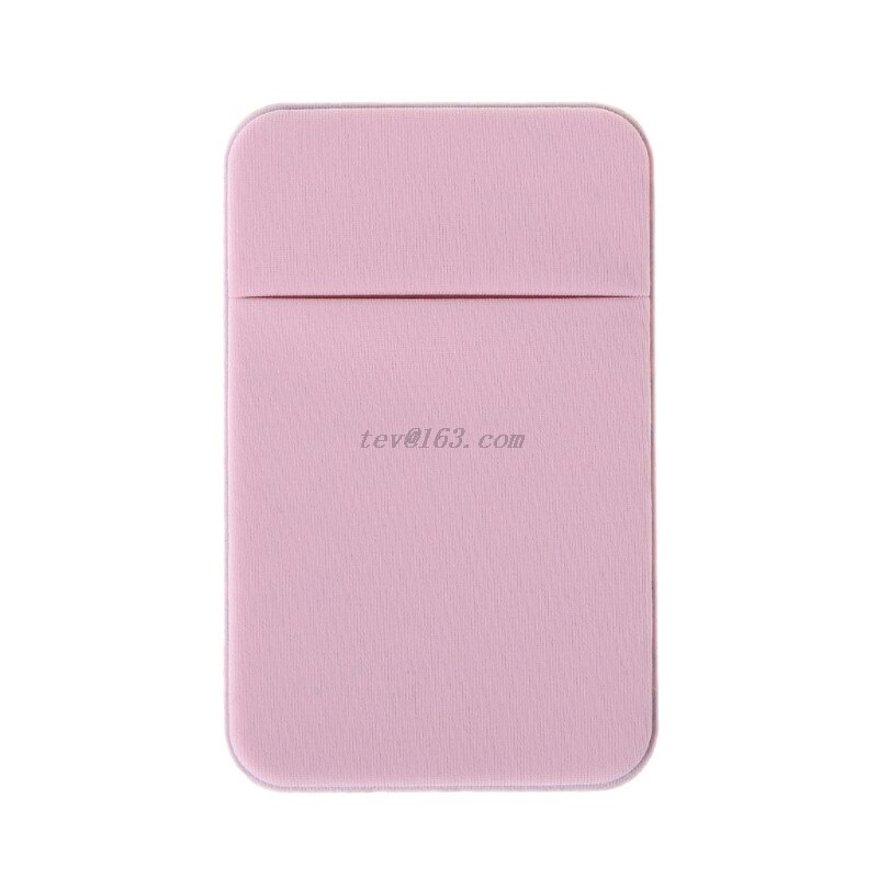 Mobiele Telefoon Credit Card Wallet Holder Pocket Stick-On Lijm Elastische Tool: Light Pink