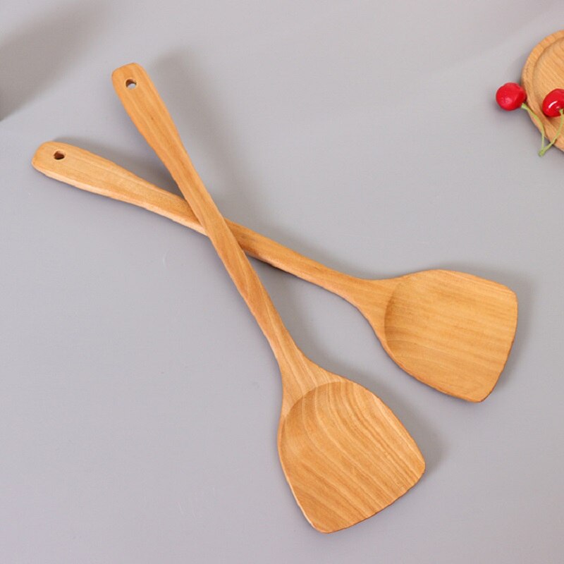 2022New Cooking Utensils Wooden Turners Pancake Shovel Pot Spatula Frying Fish Shovel Kitchen Tools