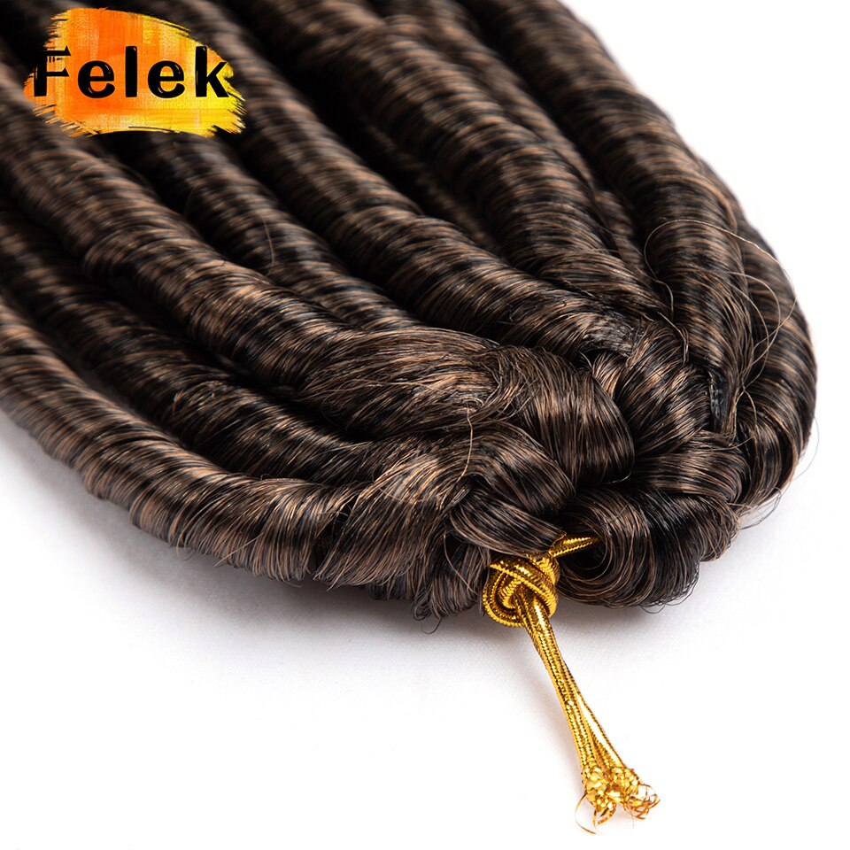Faux Locs Crochet Braids Hair Synthetic Afro Dreadlocks Knotless Hook Dreads Ombre Braiding Hair Extensions For Women Curly Ends