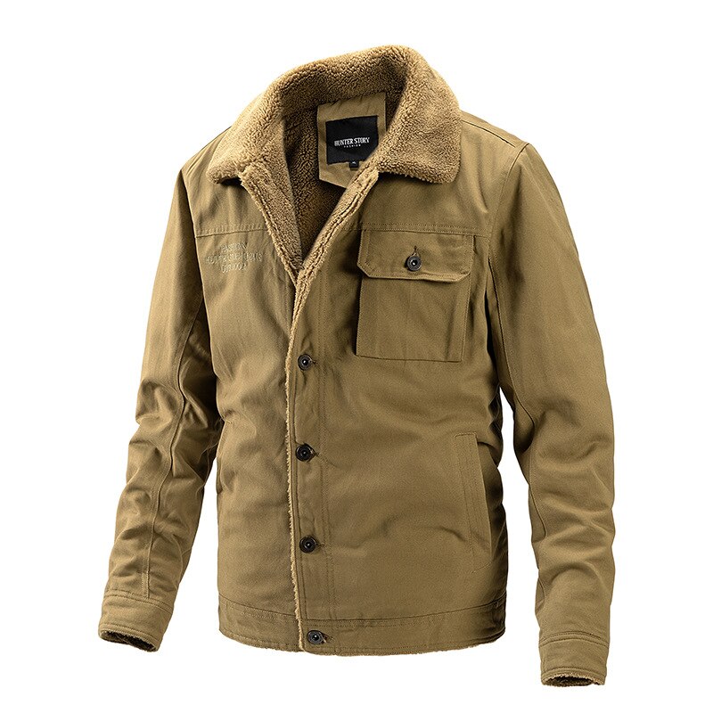 Winterjas voor heren, teddyfleece, warm gevoerd, fleecejack
