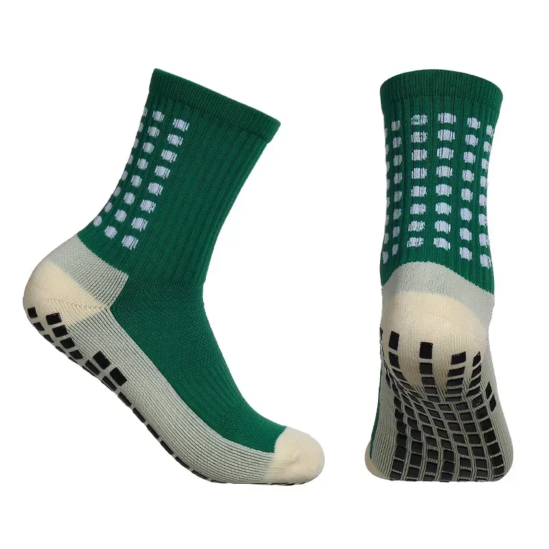 Heren Voetbal Sokken Sport Fietsen Grip Sokken Anti Slip Antislip Grip Pads voor Voetbal Basketbal Voetbaluitrusting: Ivoor