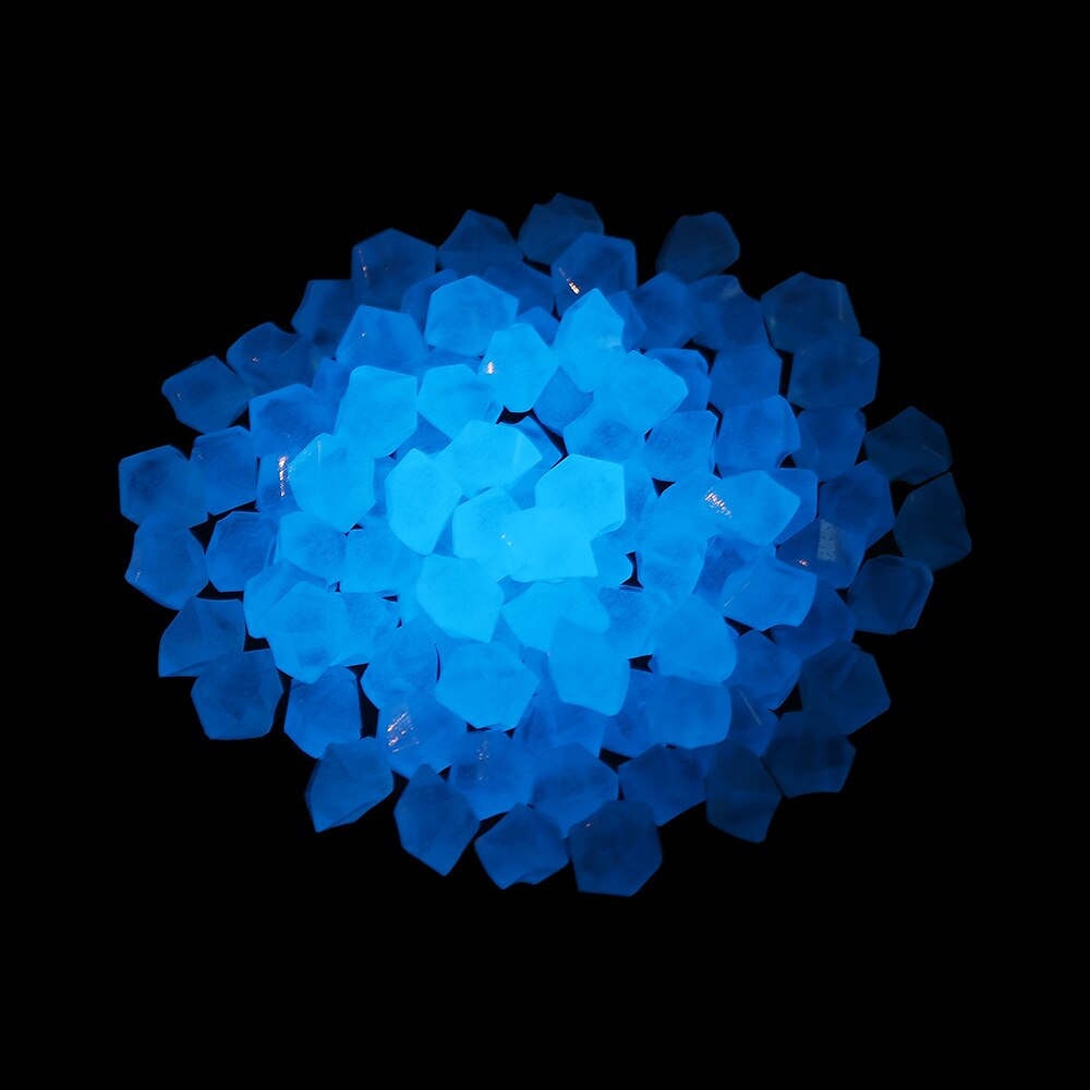 Pierre de résine lumineuse en forme irrégulière 14mm, 300 pièces/paquet, pierres colorées de décoration pour jardin et aquarium