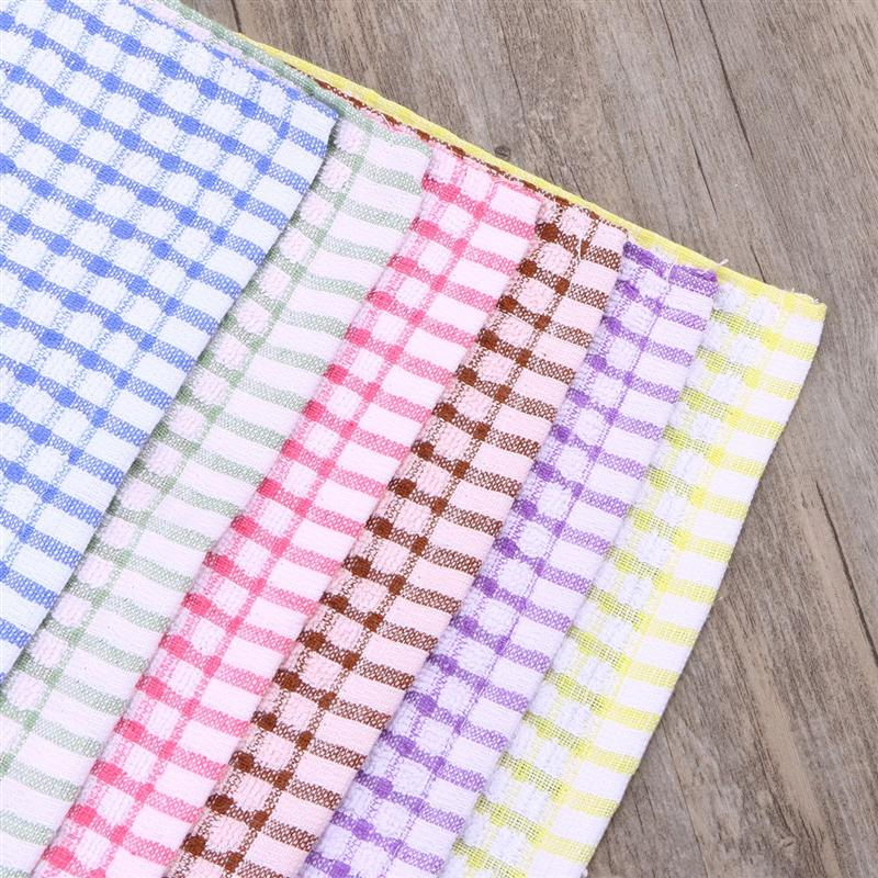 1pc premium handdoeken, katoenen vaatdoeken, zeer sterke absorberende keukendoeken, theedoeken voor thuis, winkel 40 x 27cm -  paars/roze/blauw/groen