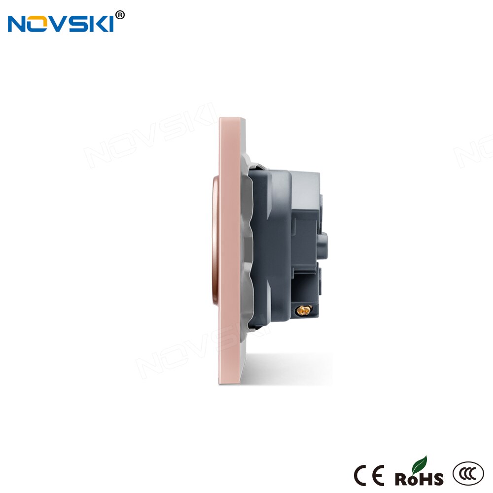 Power Socket,16A EU Standard Wall Socket Electrical Outlet 86 * 86mm Plastic Flame Retardant Panel Plug Grounded AC110-250V