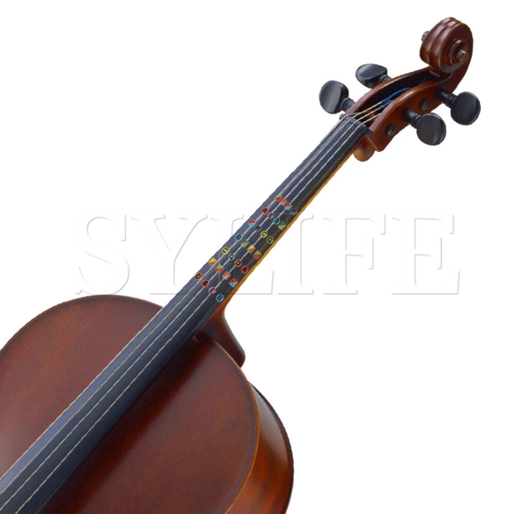 Begyndere lærer violin værktøj farve gribebræt note klistermærker til 4/4 violin