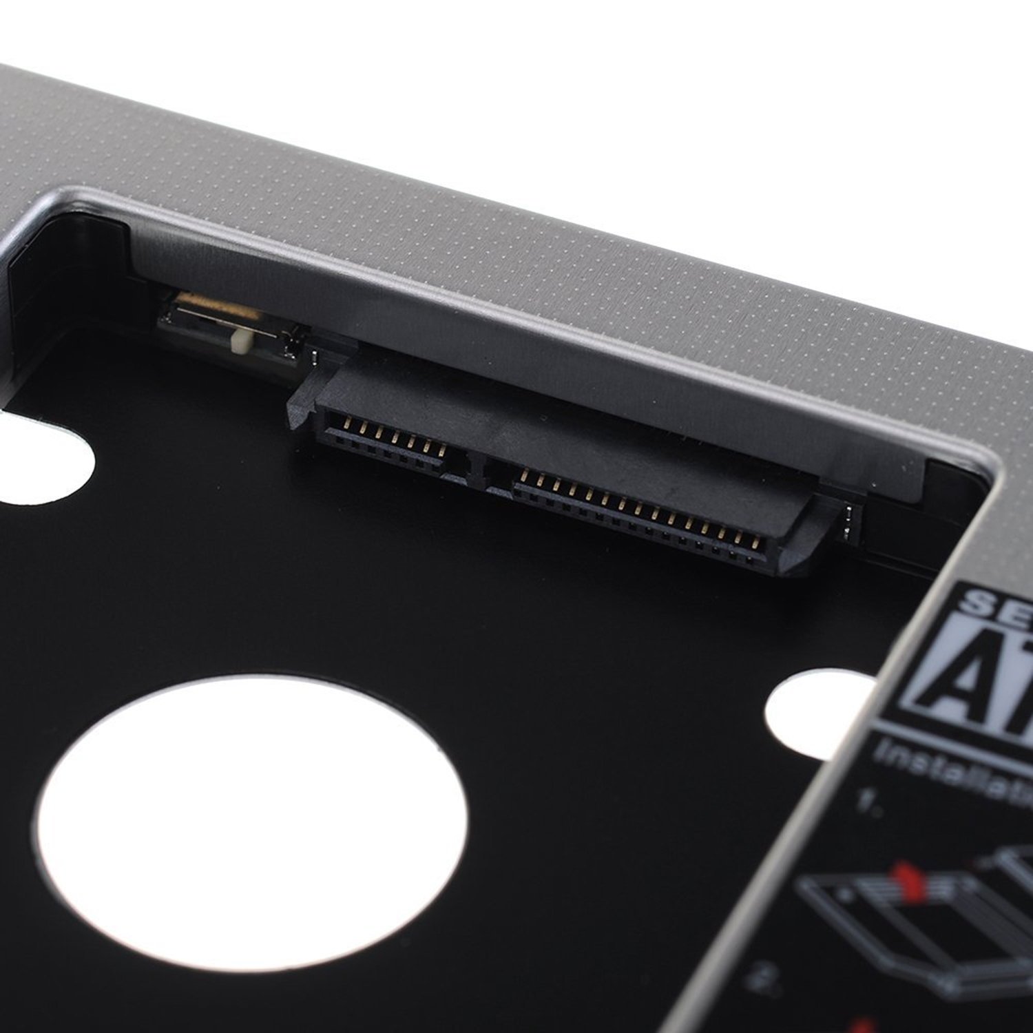 Besegad – disque dur SSD SATA à SATA en aluminium, 2.5 pouces, boîtier adaptateur pour caddie, 12.7mm, pour DVD CD-ROM Optibay