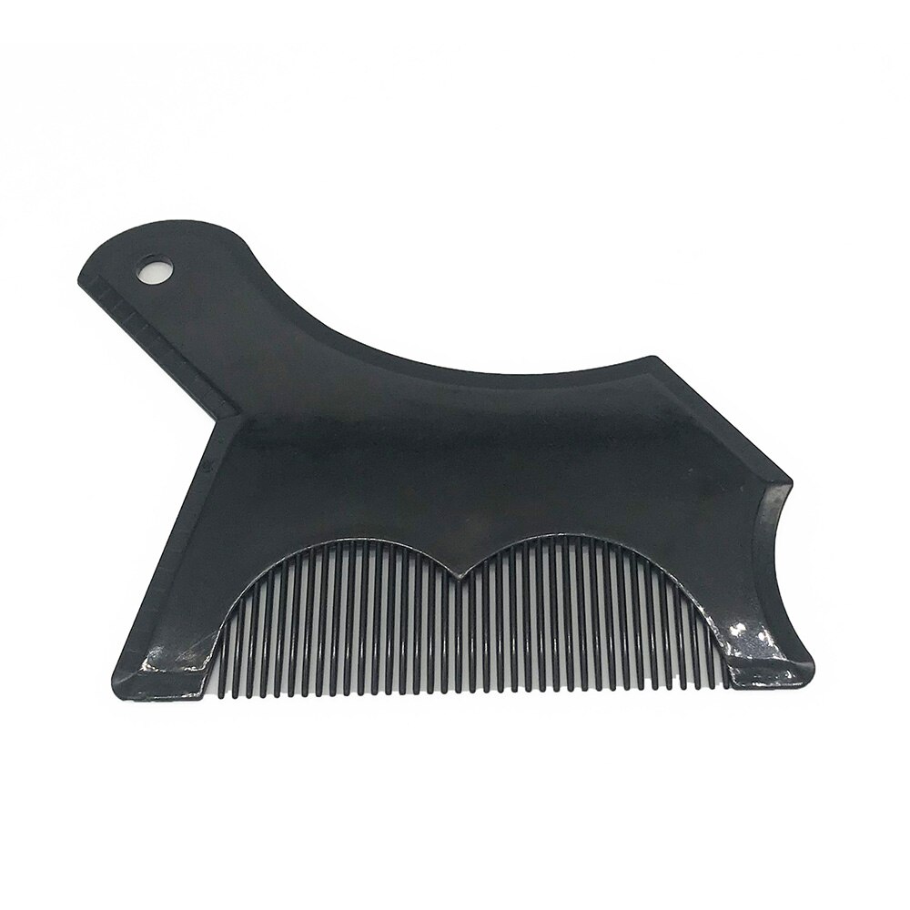 1pc barbe façonnage outil modèle pour hommes Flexible barbe style outil Guide pour rasage pochoir cheveux barbe redresser peigne: Black