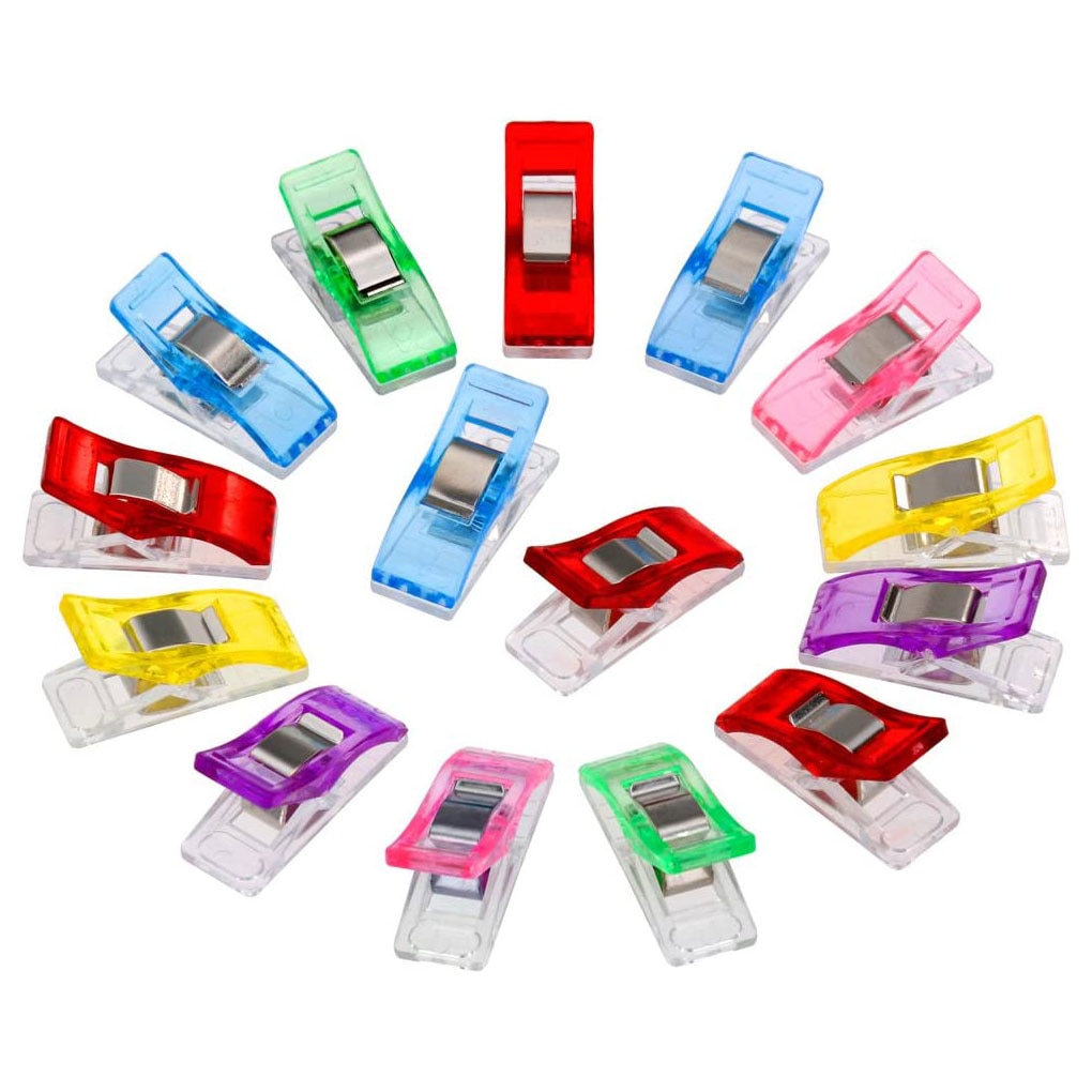 60Stck Kunststoff Multi-Zweck KleiderbüGel Clips Bunte NäHenne Schellen Handwerk Decke Bindung Clips