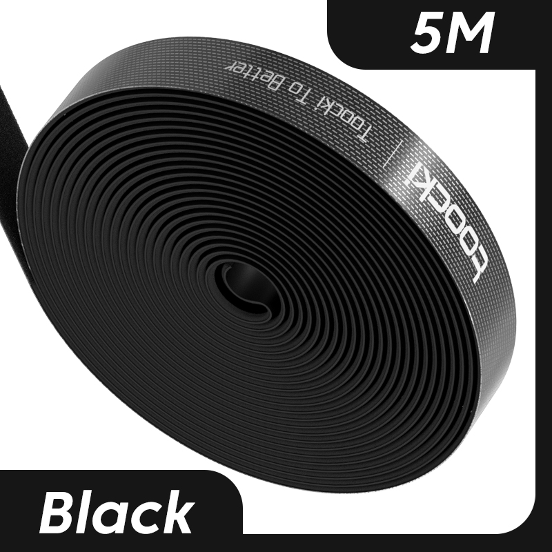 Toocki-organizador de cables de 1-5M, gestión de Cable ordenado de escritorio, Clips enrolladores, Cable para soporte de ratón, teclado, auriculares, Protector de Cable: Rojo