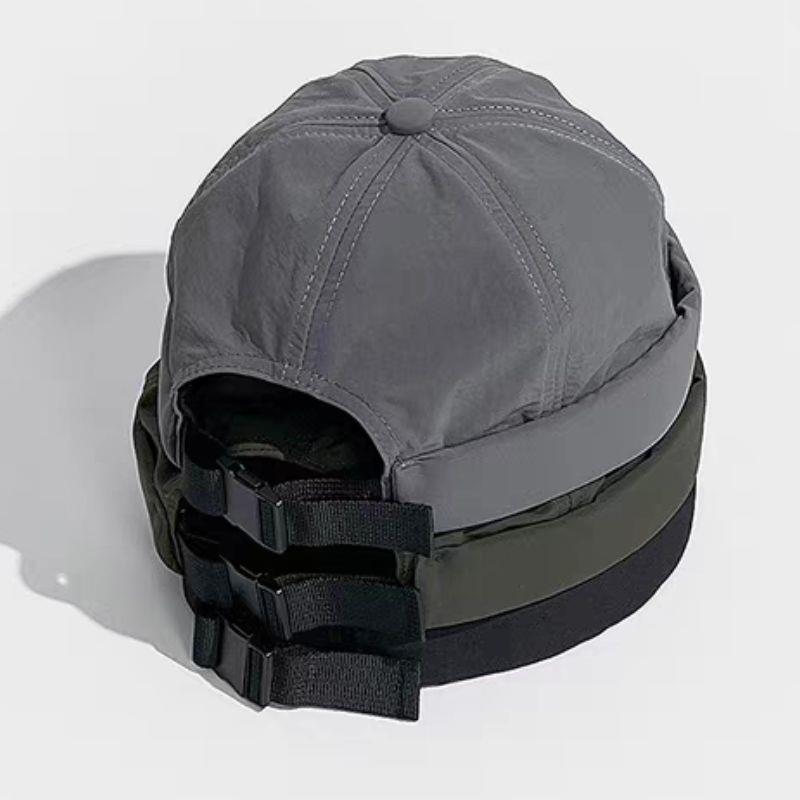 Skullcap décontracté séchage rapide sans bords chapeau léger maille bonnet bonnet manchette casquette quotidien port chapeau roulé marin Hip Hop casquettes